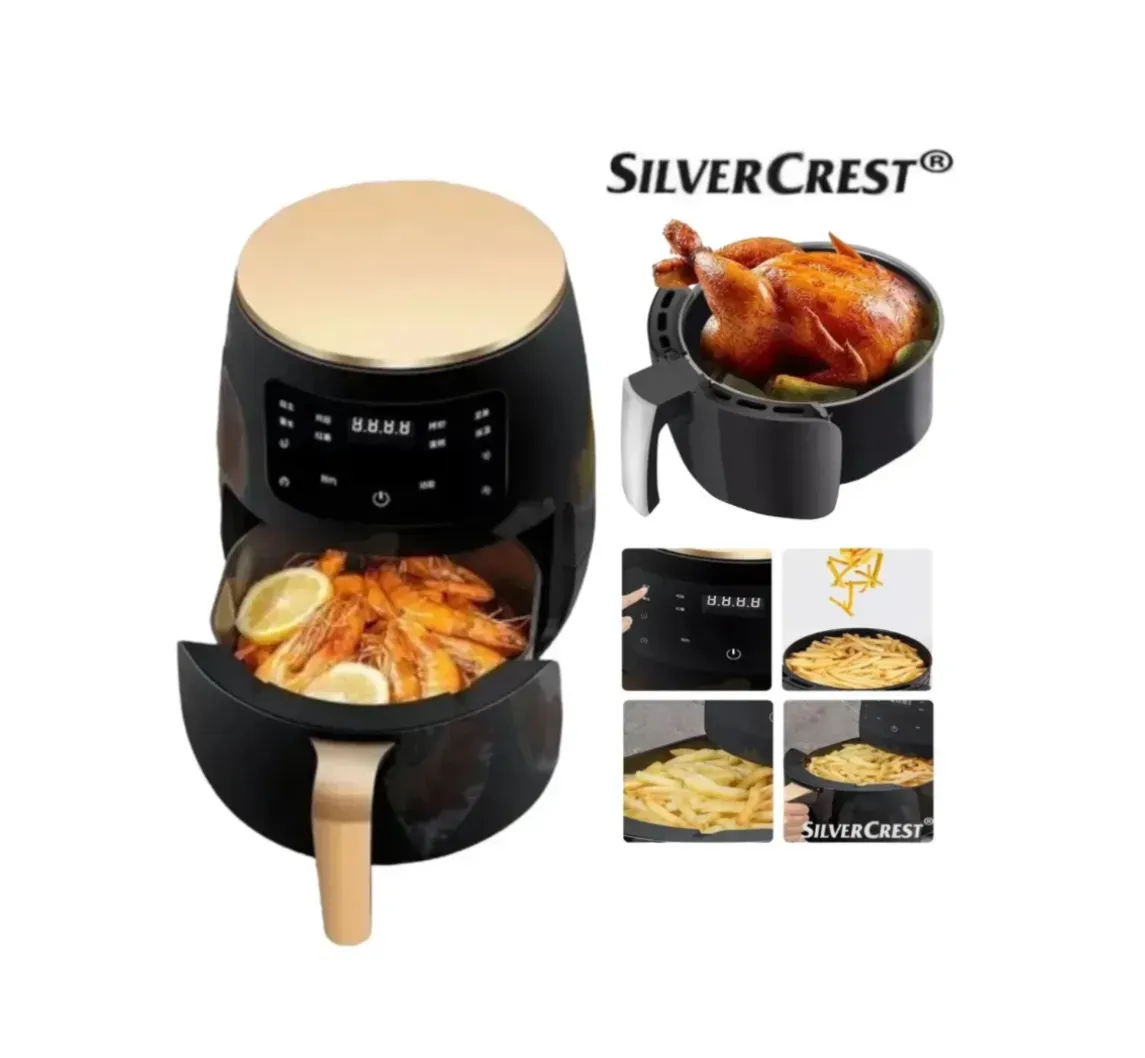 Olla Freidora De Aire Air Fryer Silver Crest 6l + Parrilla