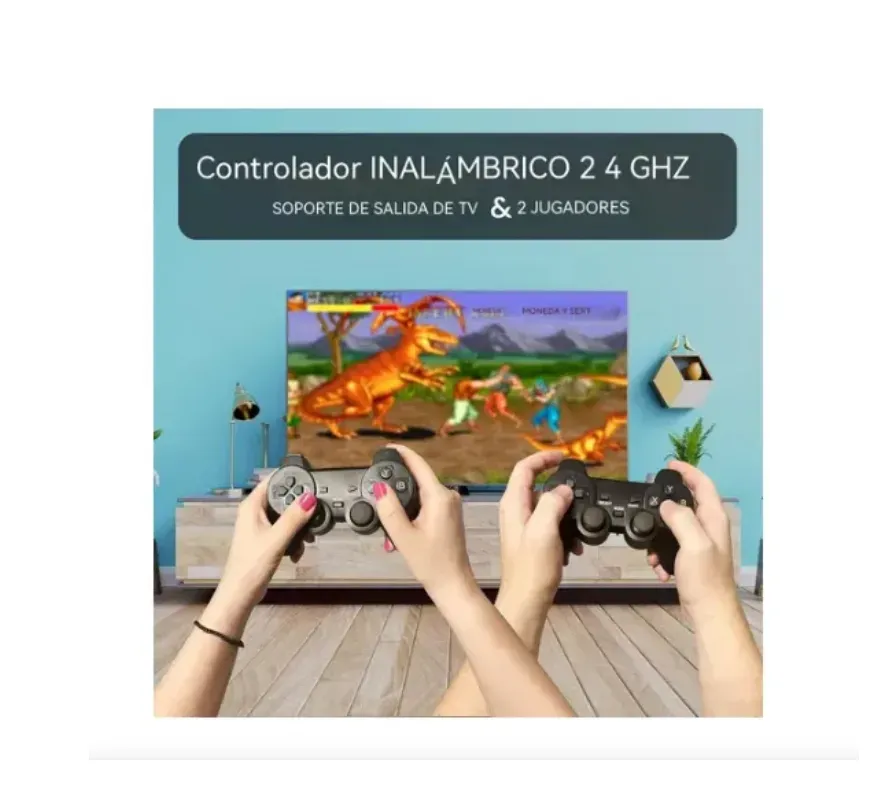 Consola Retro Hdmi 2 Controles Inalambricos Mas 10000 Juegos