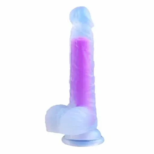 Dildo Consolador de Neon 21 cm con Chupa