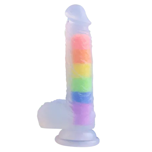 Dildo Consolador de Neon 21 cm con Chupa