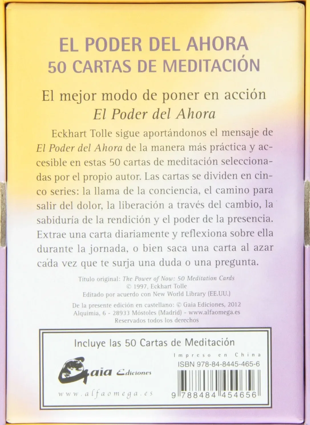 El Poder Del Ahora ( 50 CARTAS DE MEDITACIÓN)