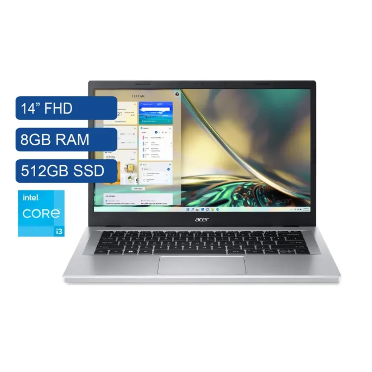 Portátil ACER A314-36P-323F | Core i3 N305 | 8 GB | 512 GB SSD | 14″ FHD