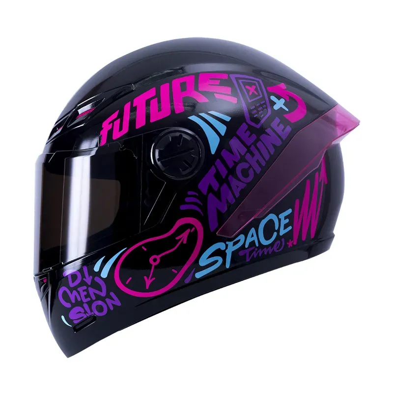 Casco Integral ICH 501 SP Time Traveler Fucsia Brillante Talla M