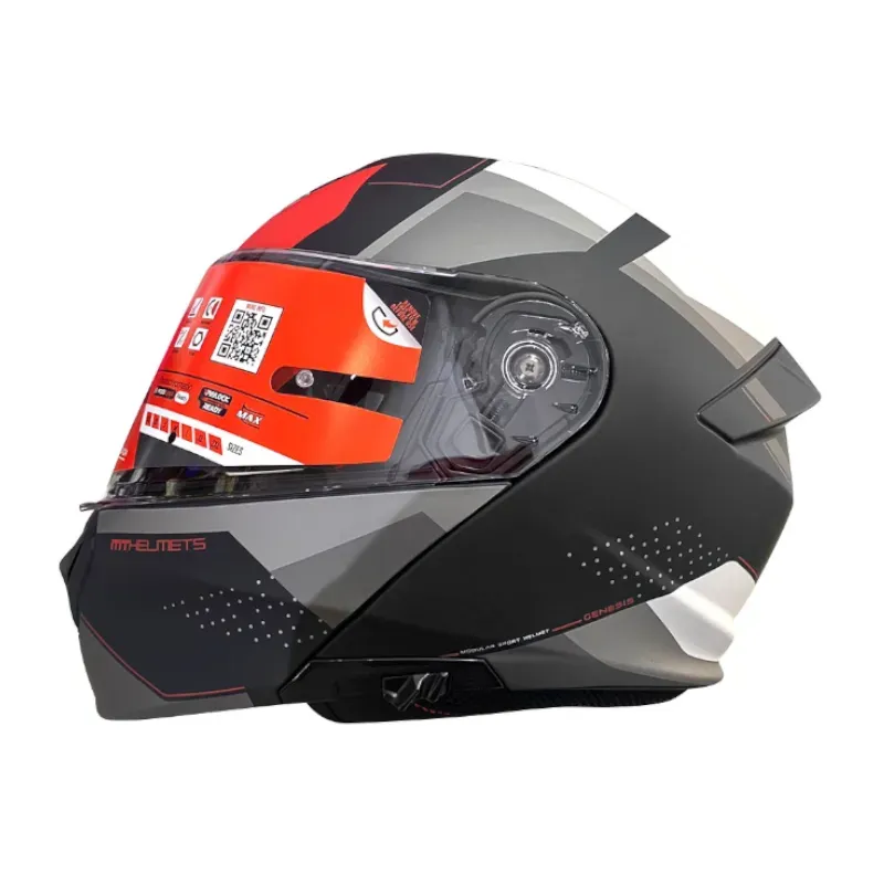 Casco Abatible Mt Sv Genesis Puntal B5 Matt Rojo Mate Talla M