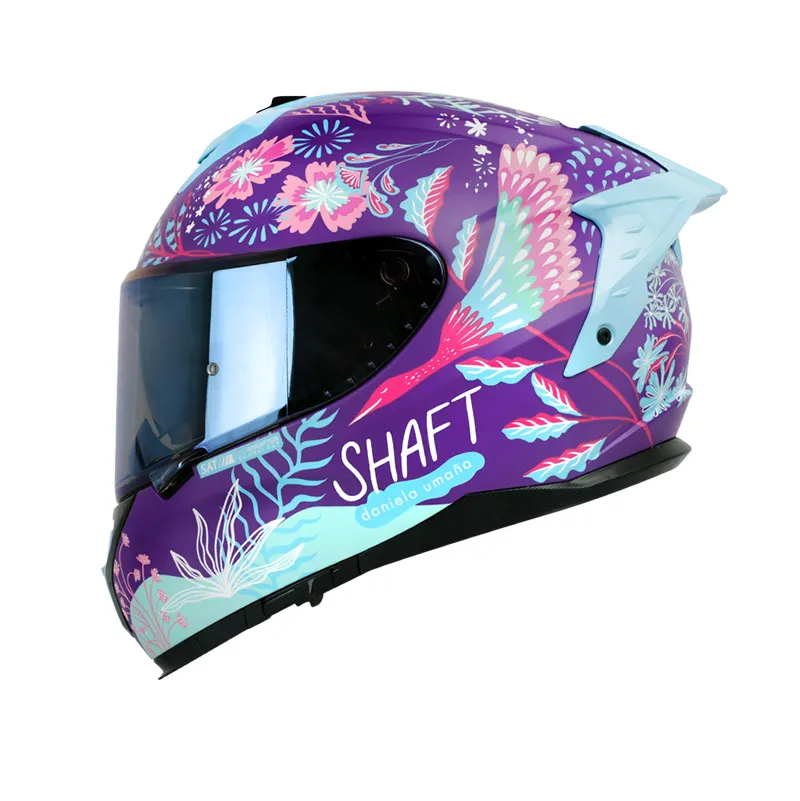 Casco Integral SHAFT Pro 610 Evo Bloom Mate Morado Talla S