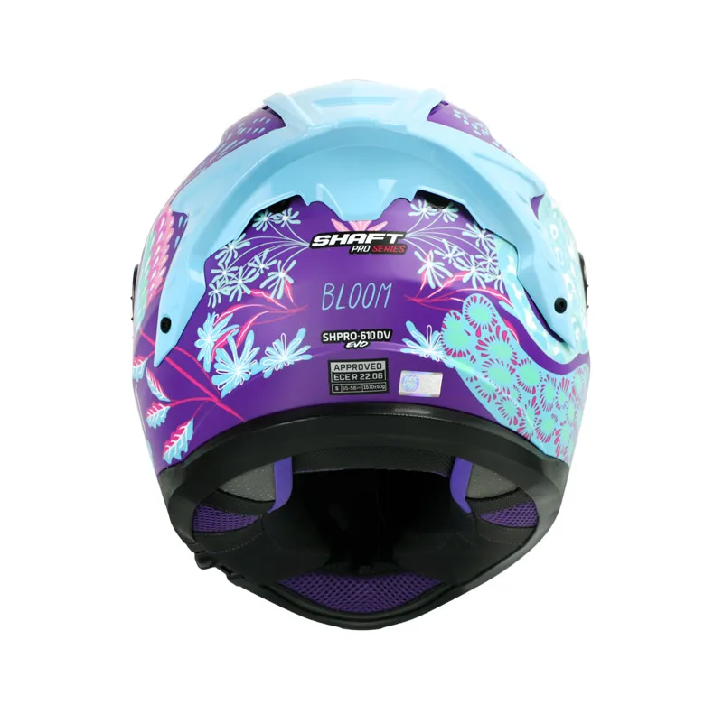 Casco Integral SHAFT Pro 610 Evo Bloom Mate Morado Talla S