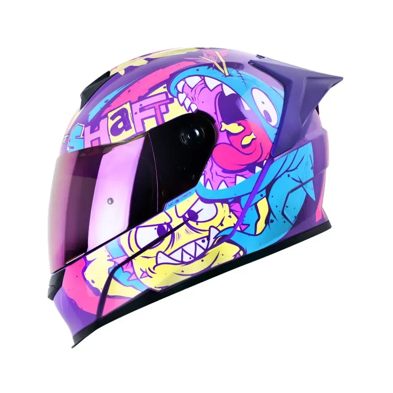 Casco Integral SHAFT SH-502 SP Sharkie Morado Brillante Talla M