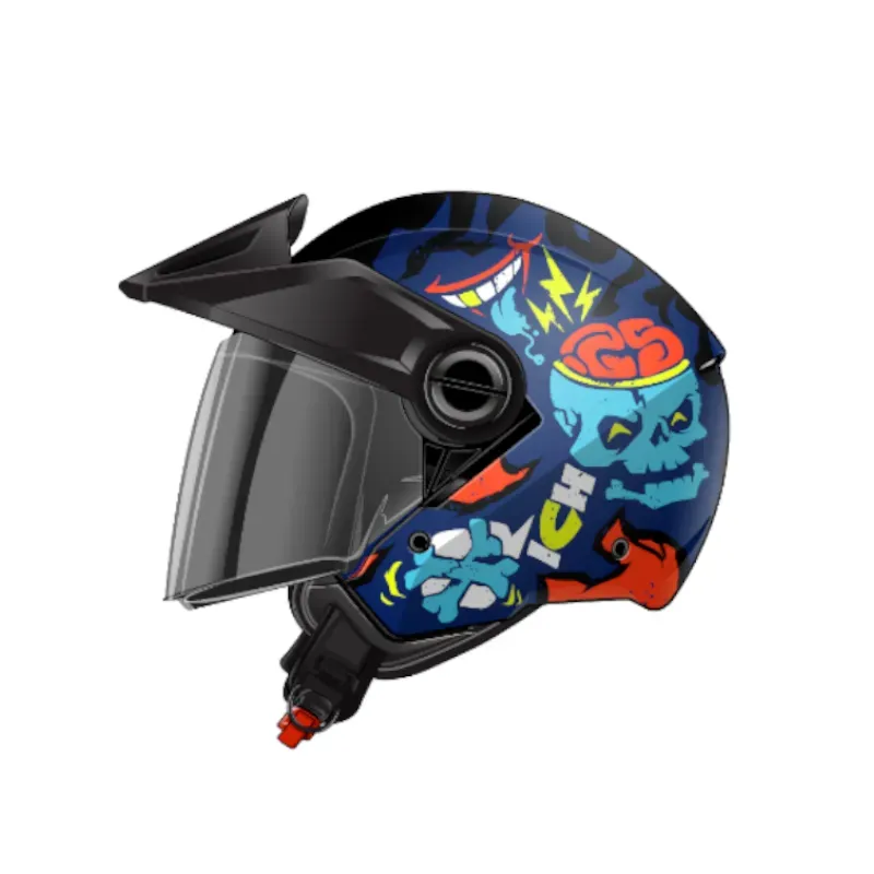 Casco Abierto ICH 102 Storm Azul Talla XL Mate