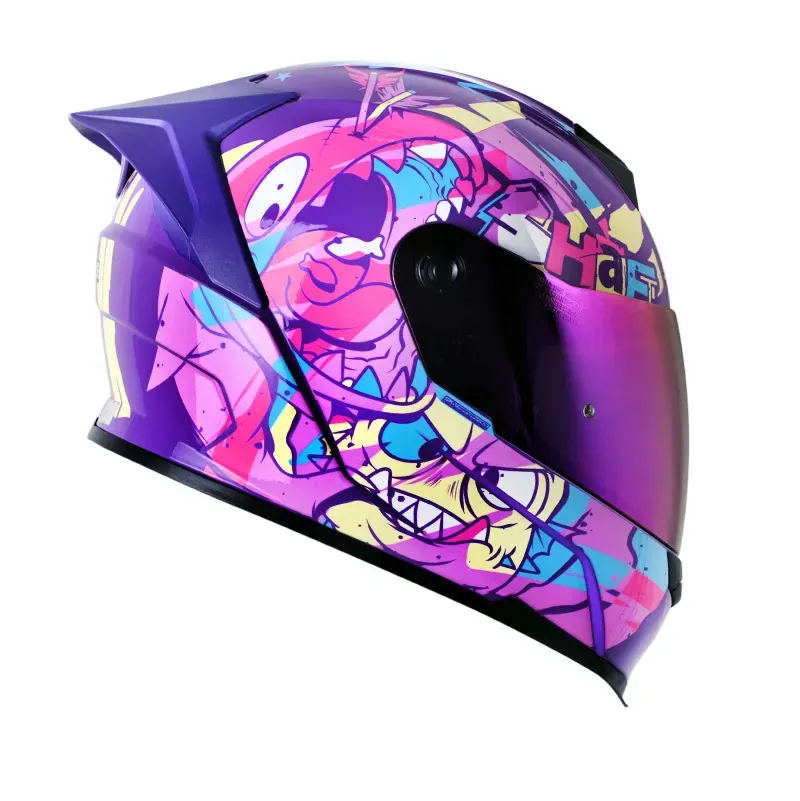 Casco Integral SHAFT SH-502 SP Sharkie Morado Brillante Talla M