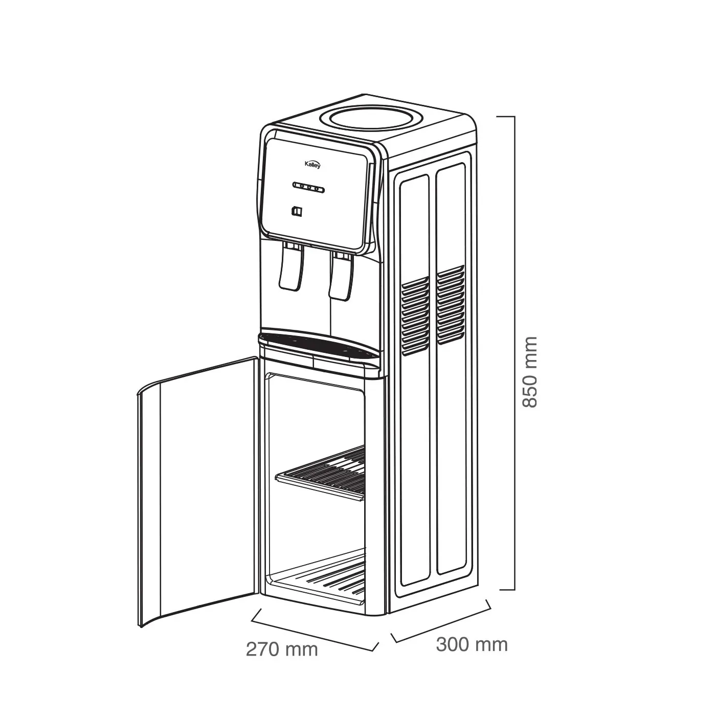 Dispensador Kalley K-dag De Piso Para Botellón Blanco