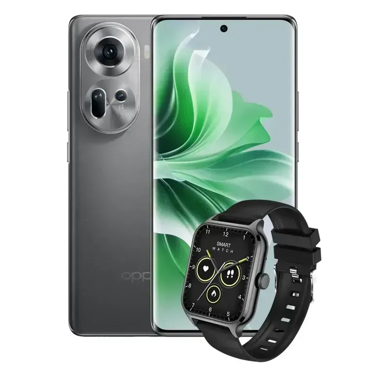 Celular Oppo Reno 11- 5G   12 Gb/ 256Gb Gris + Reloj Smart Watch