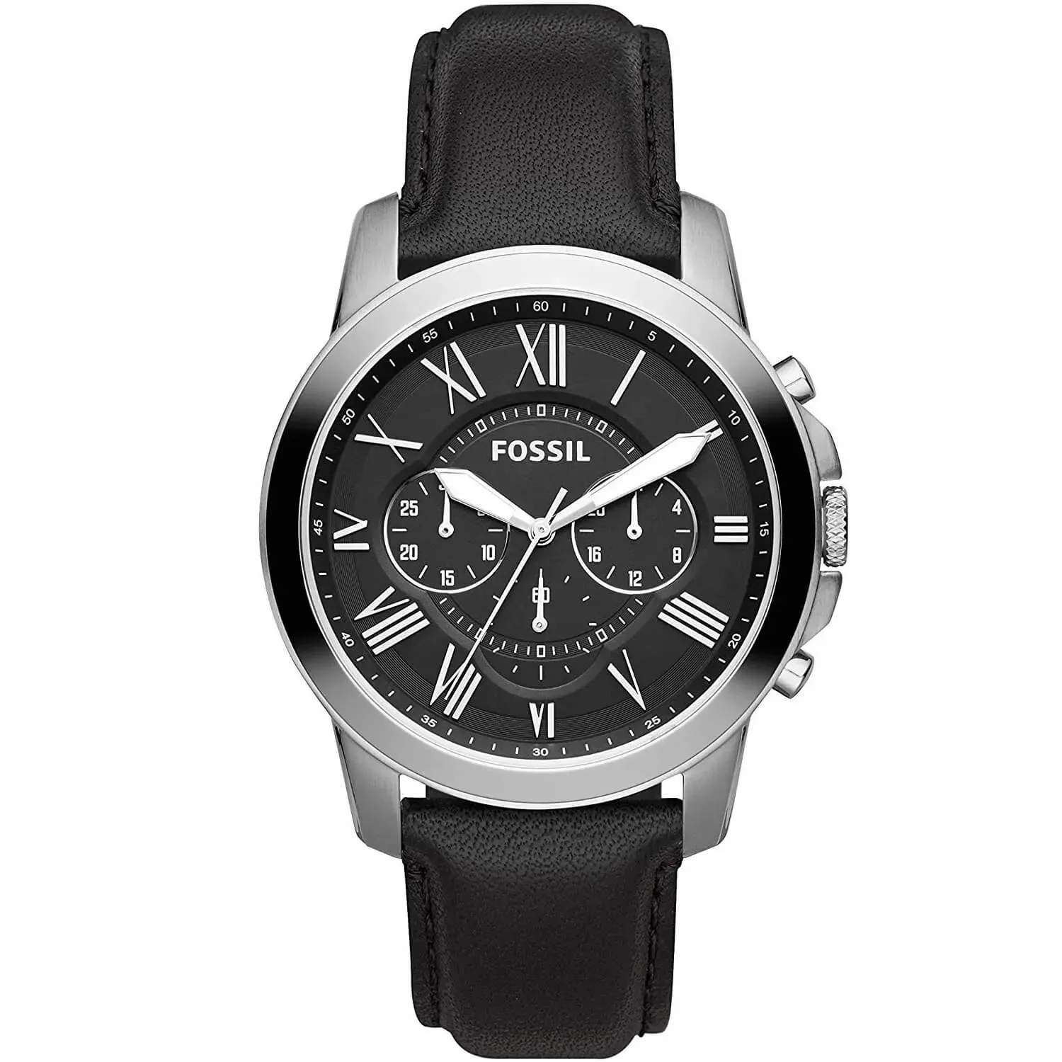 Fossil Grant Chronograph Black Leather FS4812IE