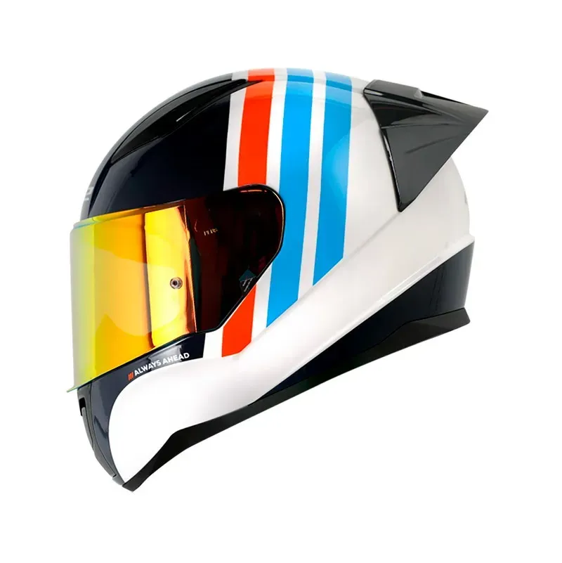 Casco Integral LS2 FF353/ACC_SP SHELLEY Blanco Naranja Azul Brillante