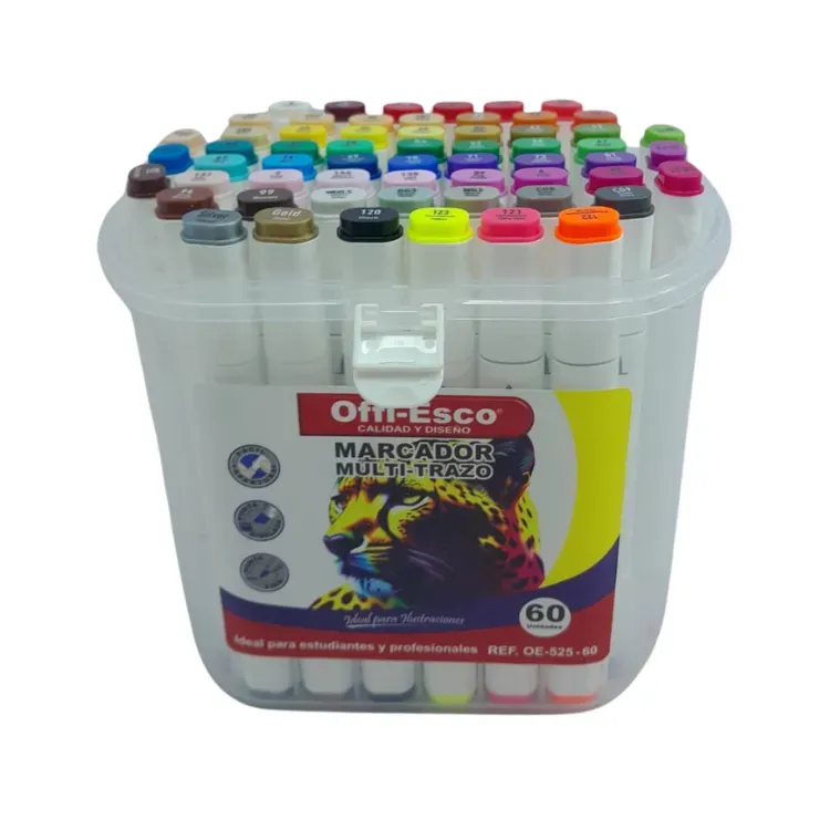 Marcadores Tinta De Alcohol Offi Esco X60 Doble Punta