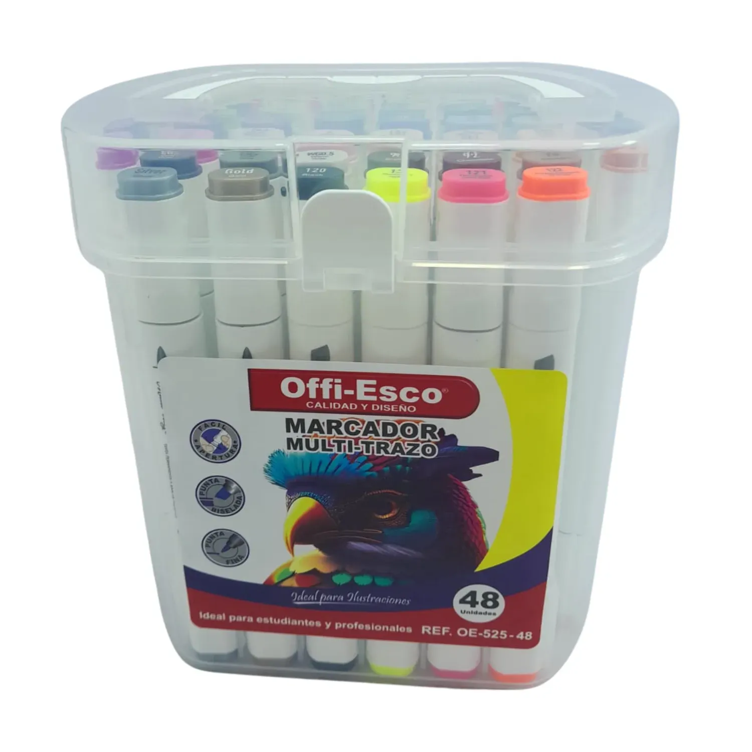 Marcadores Tinta De Alcohol Offi Esco X48 Doble Punta