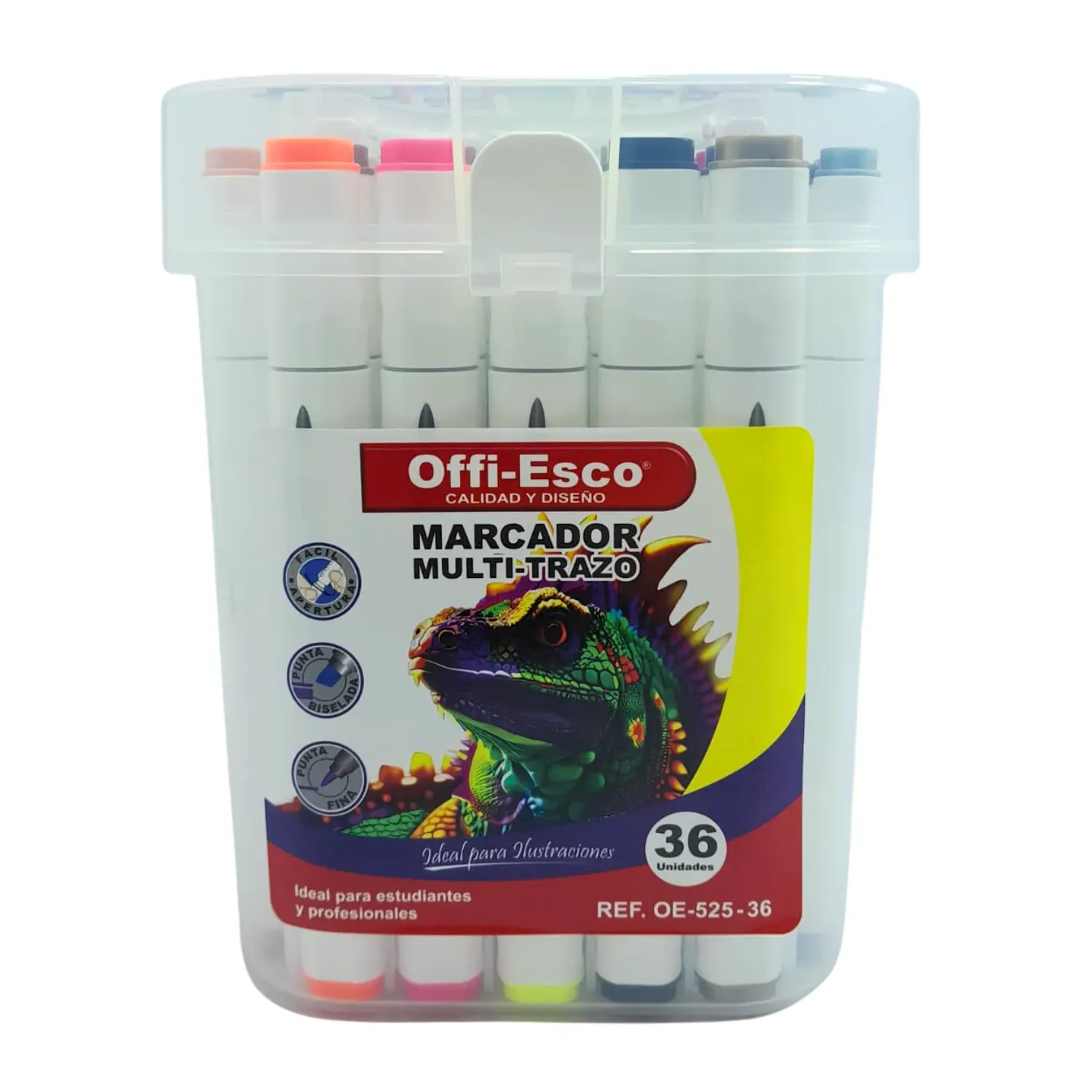 Marcadores Tinta De Alcohol Offi Esco X36 Doble Punta