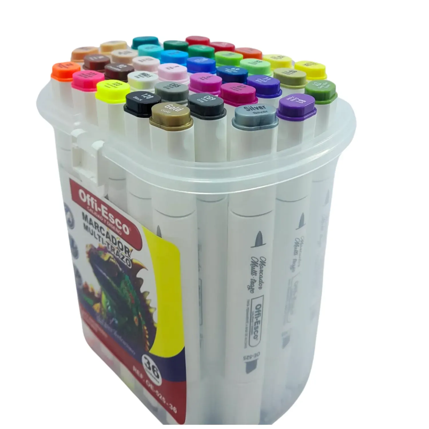 Marcadores Tinta De Alcohol Offi Esco X36 Doble Punta