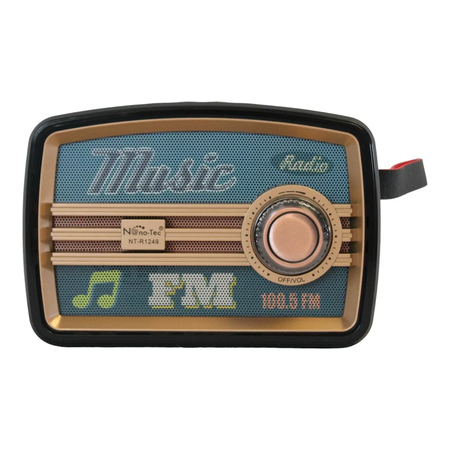 Radio FM Portatil Retro Con Bateria Recargable