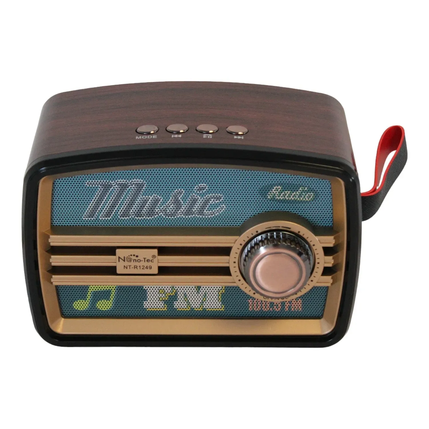 Radio FM Portatil Retro Con Bateria Recargable