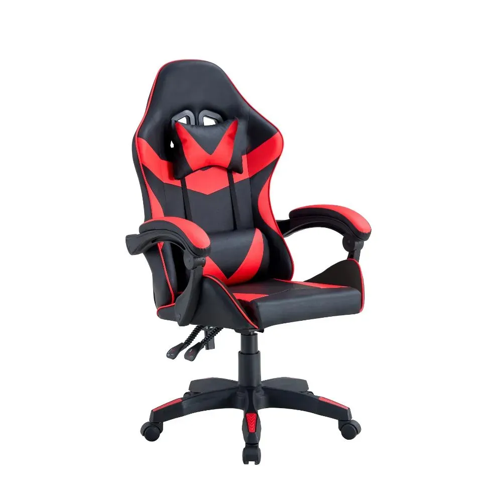 Silla Gamer Bmg-17, Negro Y Rojo, Con Cómodo Espaldar Y Rodachines