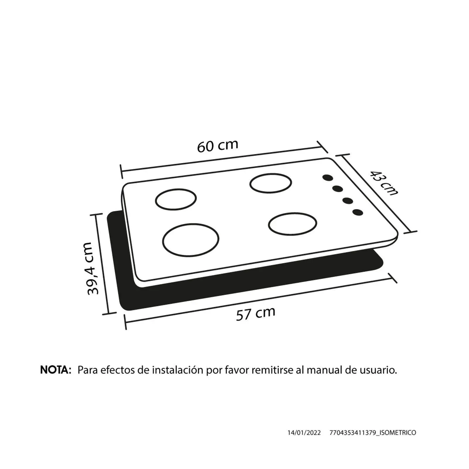 Estufa De Empotrar Tandoori Inox 60X43 Cm Gas Natural Haceb