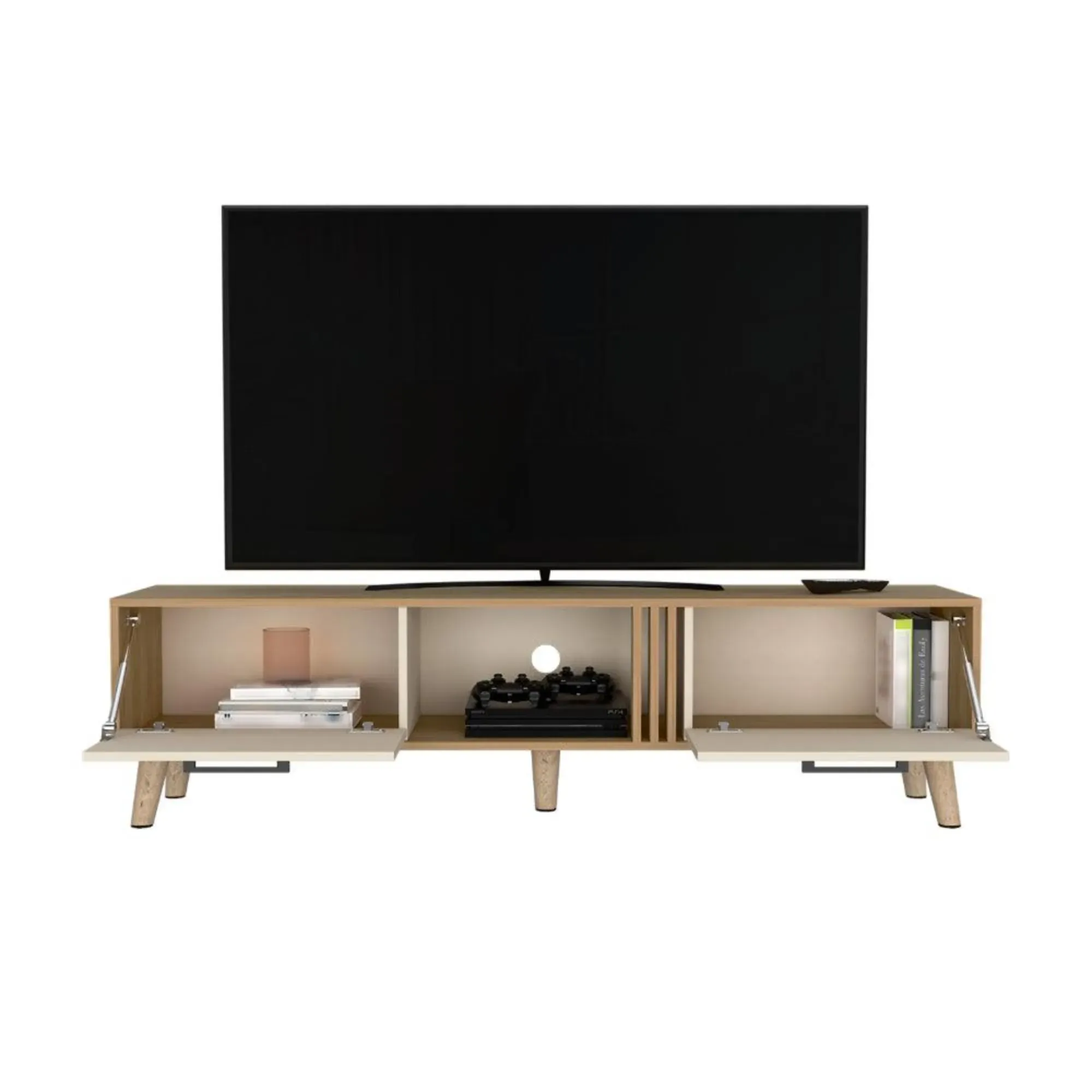 Mesa para TV Vanez, Capri y Fresno Europeo, Con Dos Puertas Abatibles 70"