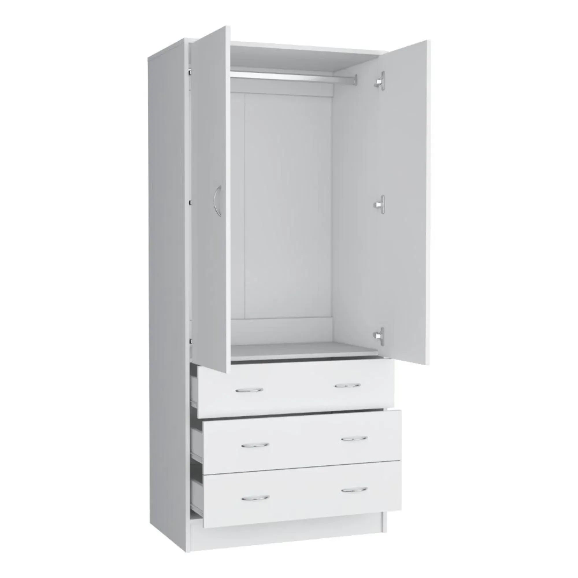 Closet Pilic, Blanco Duqueza, Tres Cajones Con Gran Capacidad De Almacenamiento ZF