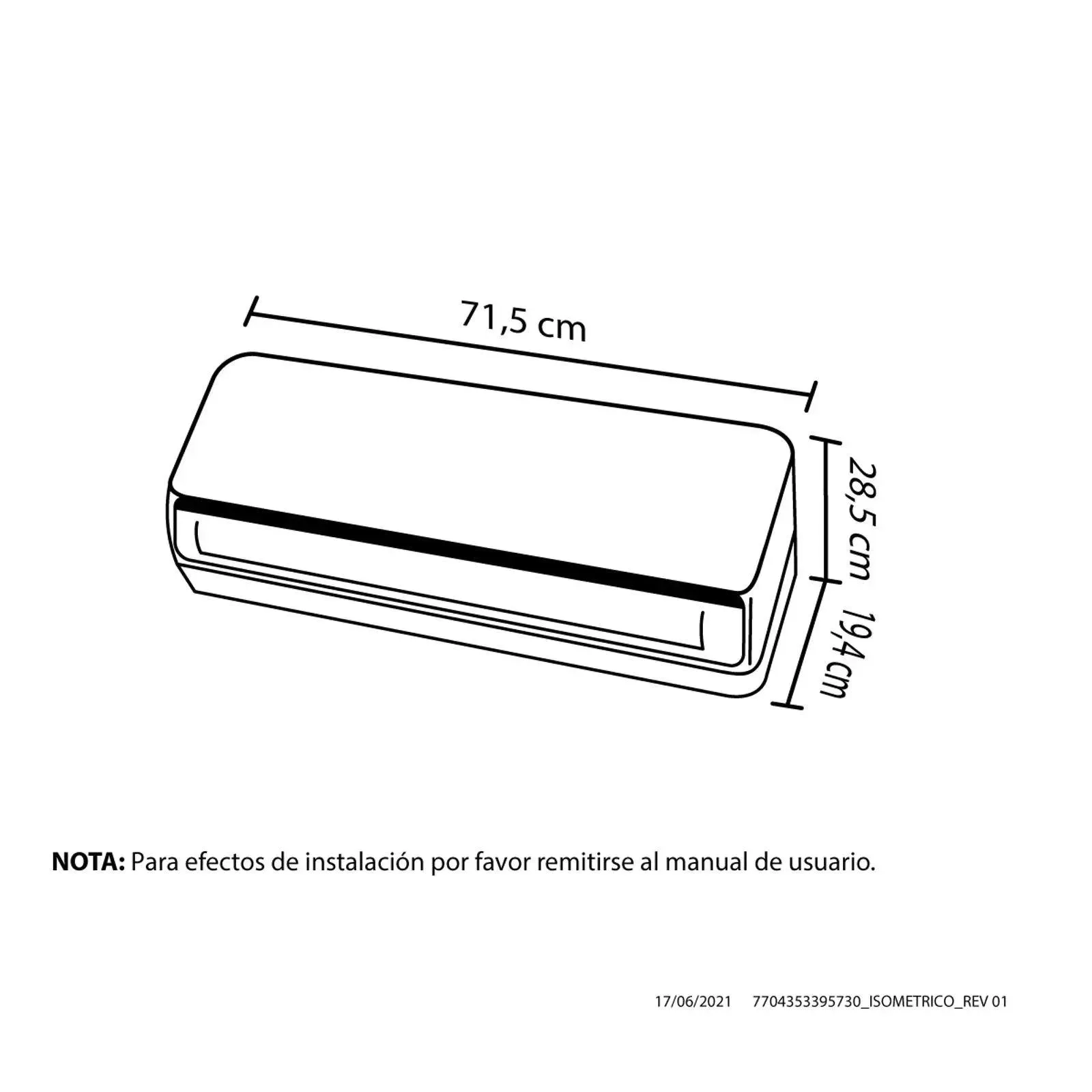 Aire Acondicionado On - Off Baru Haceb 9.000 BTU 110 v