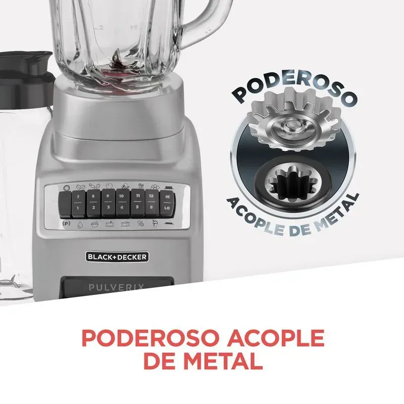 Licuadora Pulverix Gris Black And Decker , Gris