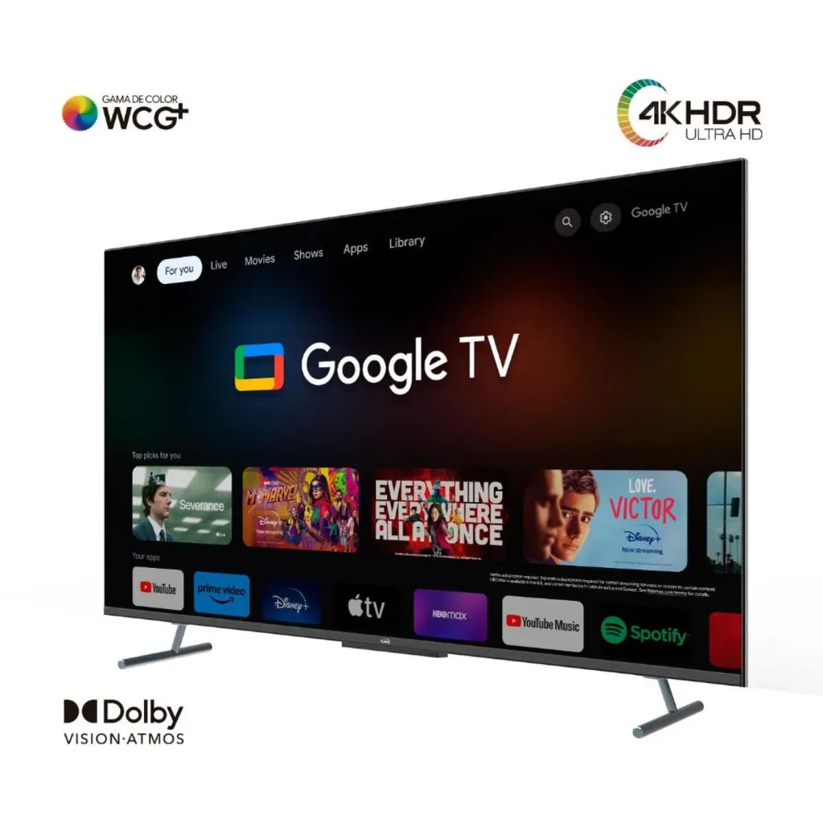 Tv Kalley 43"Con Sistema Google TV, Pantalla 4K-UHD, Tecnología QLED