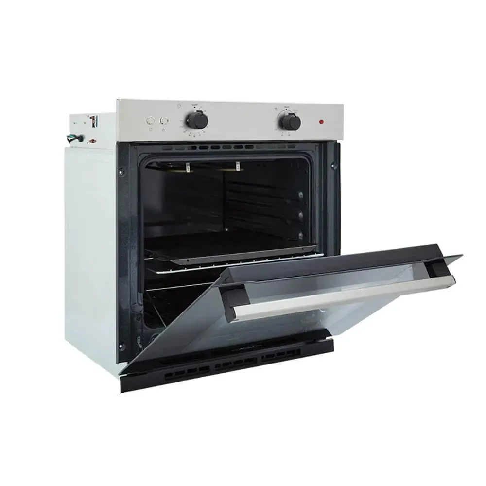 Horno Mixto Tofu 60 Cm Inox Con Vidrio Negro Gas Natural 120V Haceb