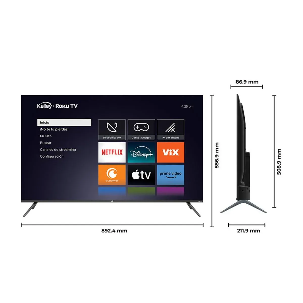 Televisor Kalley 40" Pulgadas K-RTV40FHD Smart TV Roku TV