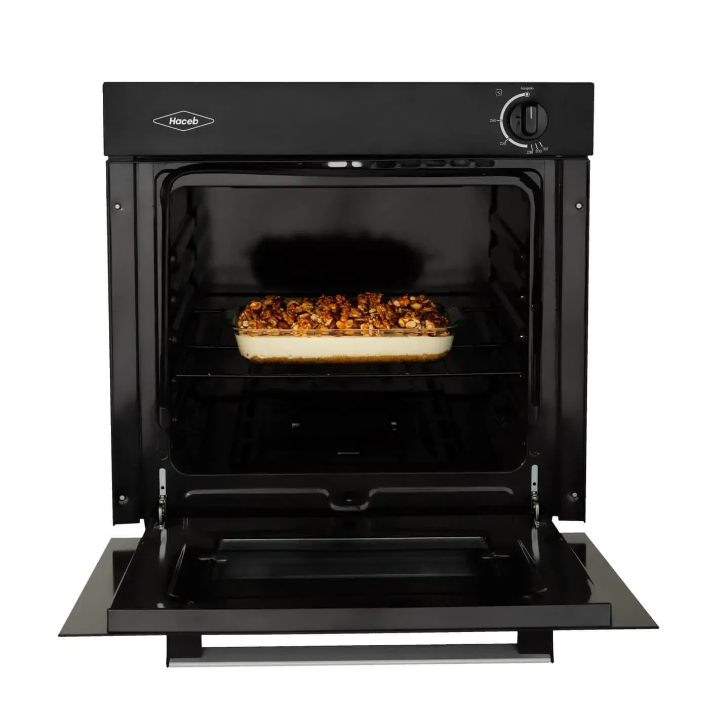 Horno A Gas Natural Casia 60 Cm Negro Haceb