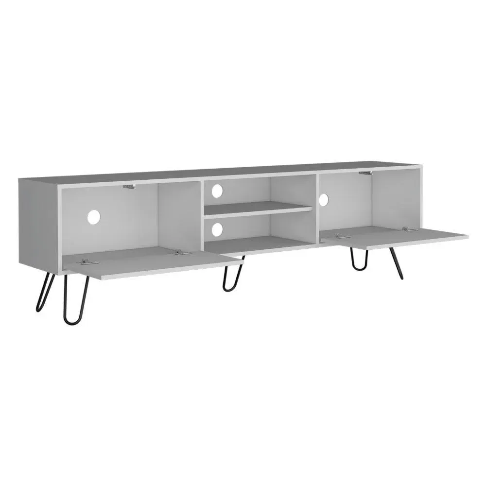 Mesa Para Tv Lara, Blanco, Para Televisor De 70 Pulgadas