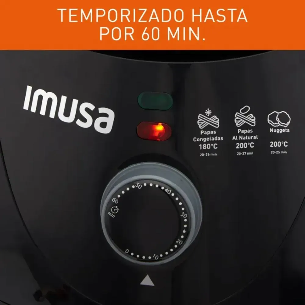 Freidora Imusa Esenc 3.2Lt , Negro