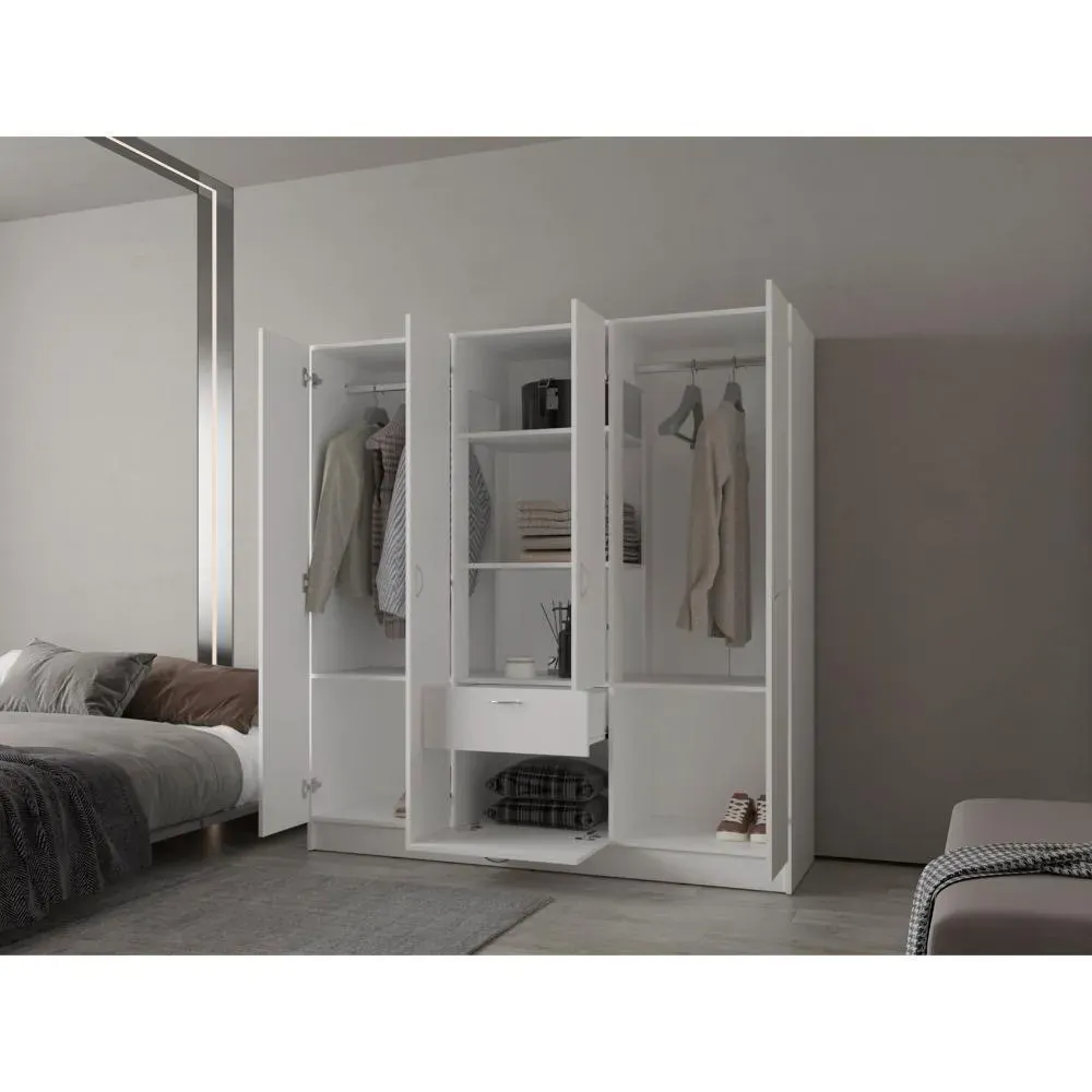 Closet Adira, Blanco, Con Siete Puertas Abatibles Y Un Cajon ZF