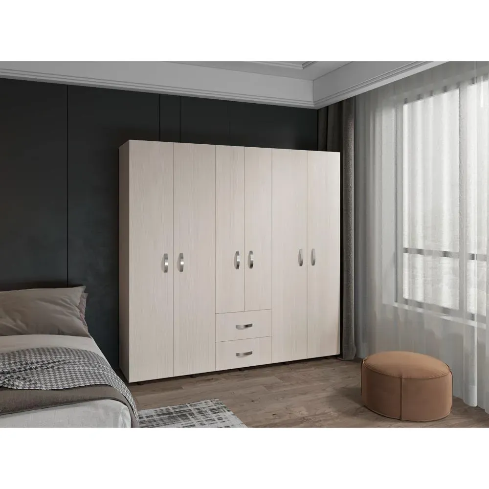 Closet Barin, Nevado Y Blanco, Con Cuatro Puertas Abatibles