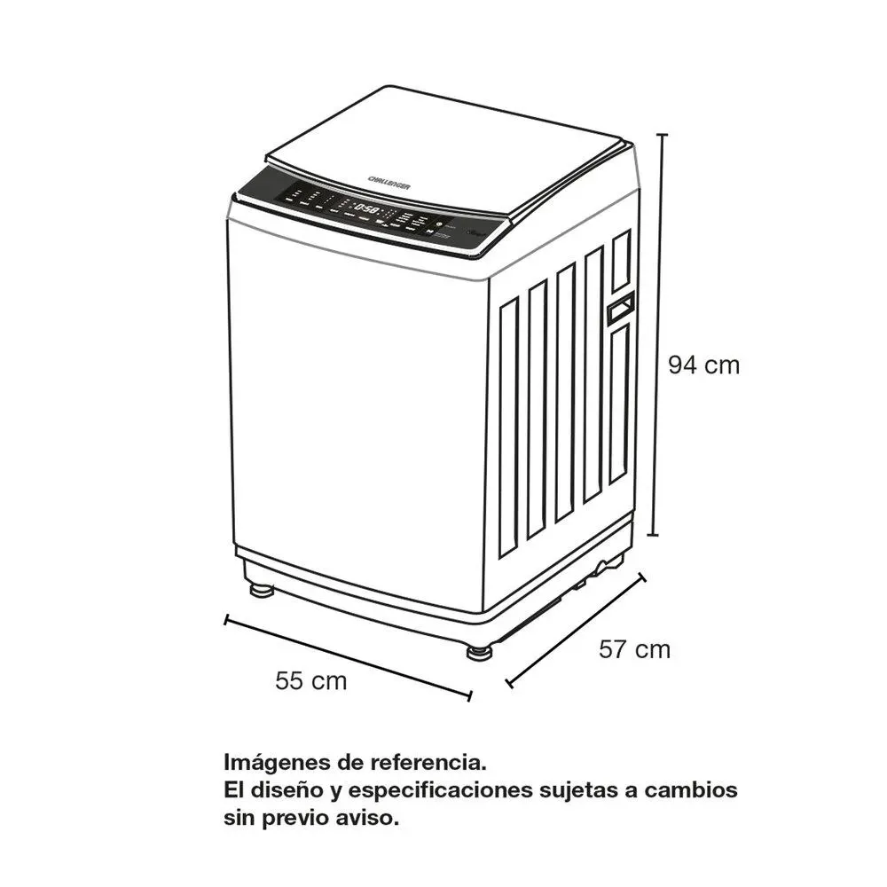 Lavadora Automática Cw 5711 Dg 11 Kg - De 24 Lb Challenger Color Gris