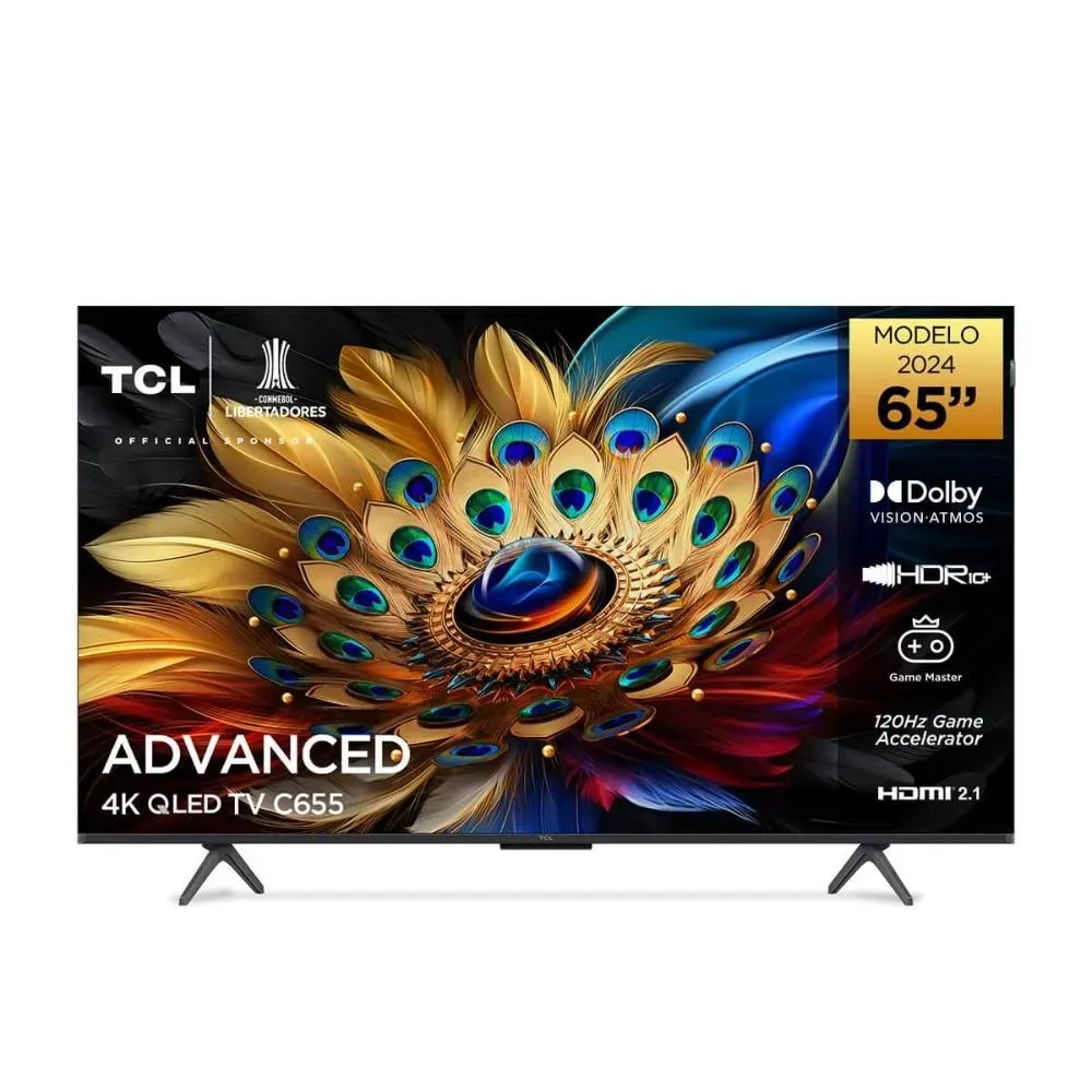 Televisor TCL 65" Pulgadas C655 Advanced 4K-UHD QLED Smart TV Google