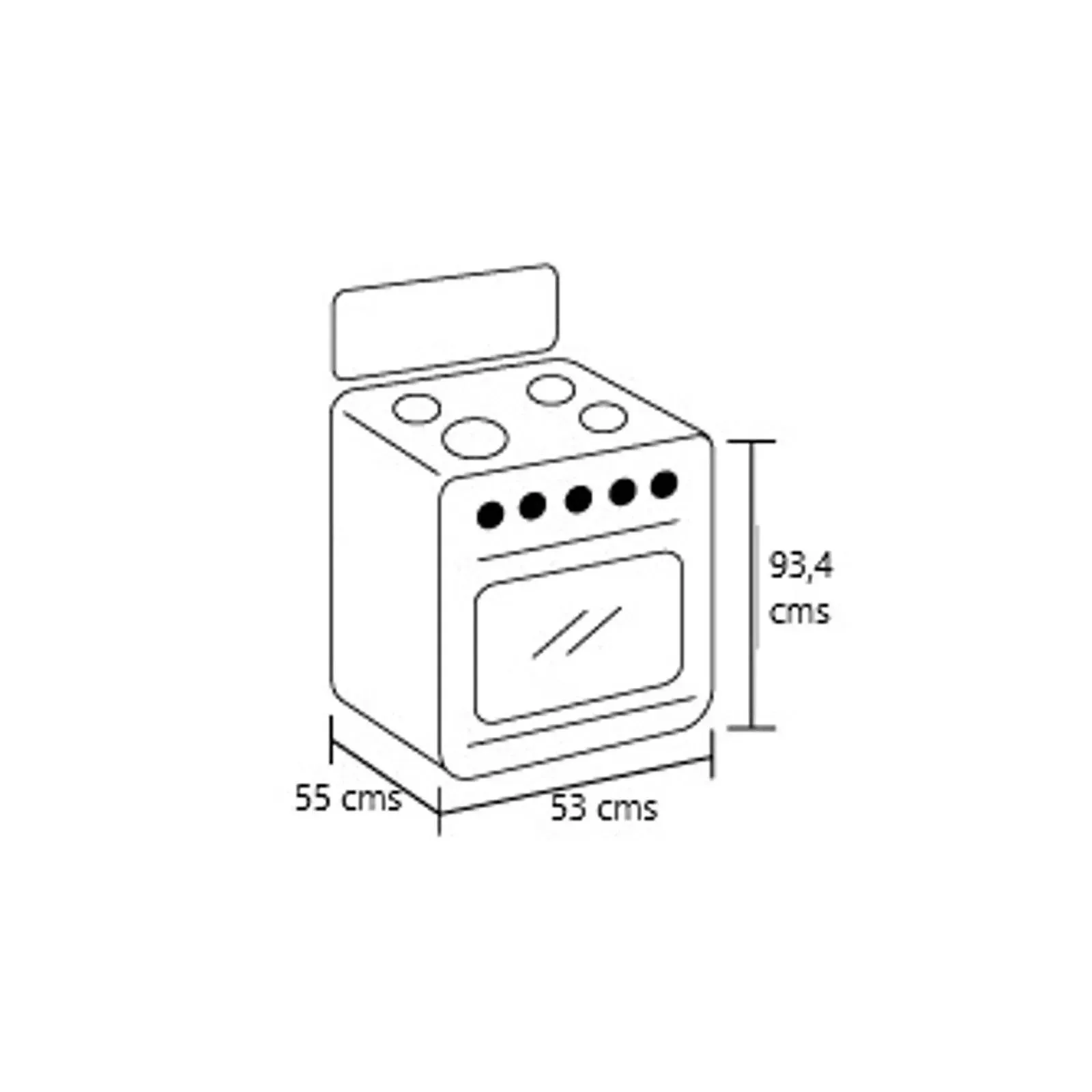 Estufa Romero Platina Haceb 50 cms Gas Natural Inox