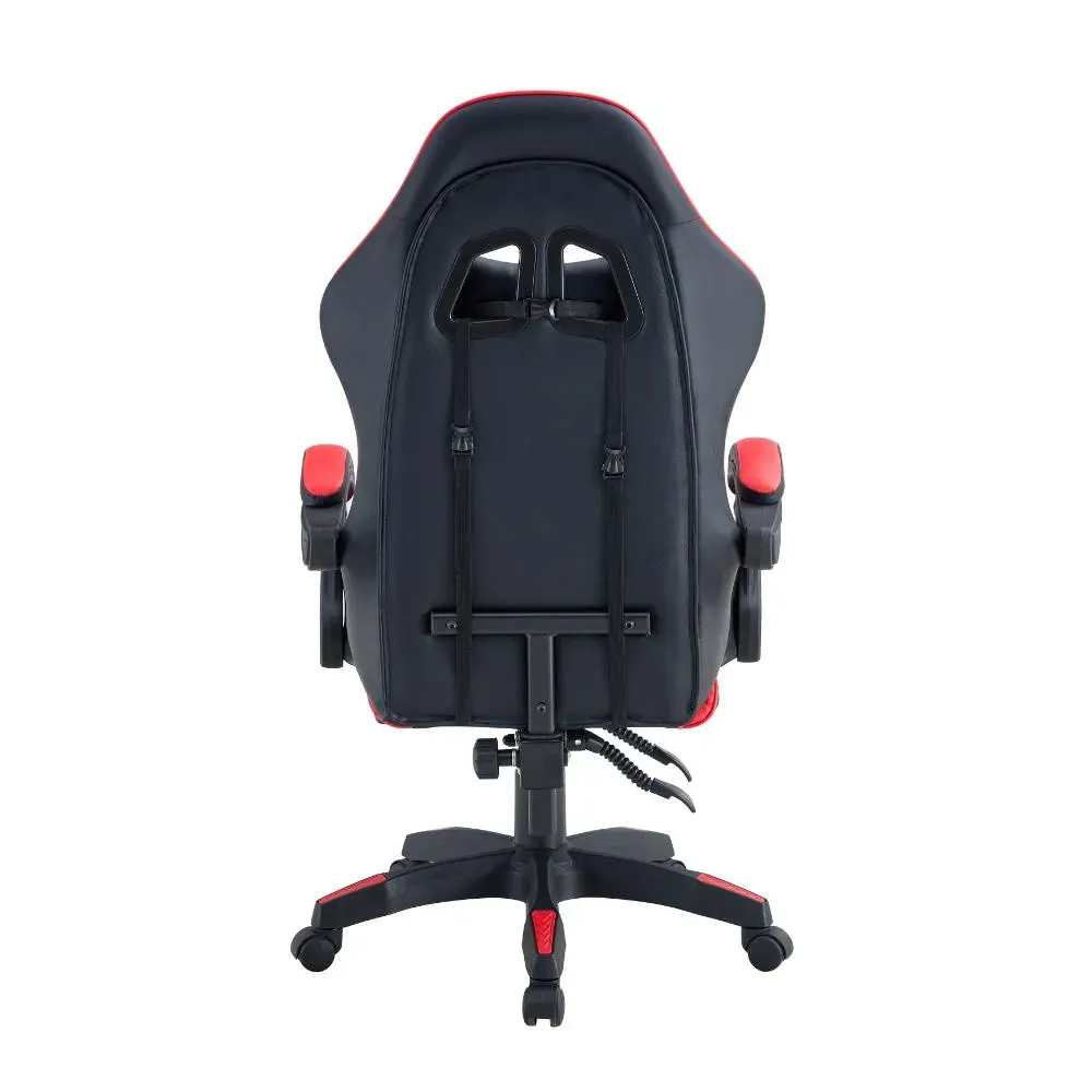 Silla Gamer Bmg-17, Negro Y Rojo, Con Cómodo Espaldar Y Rodachines