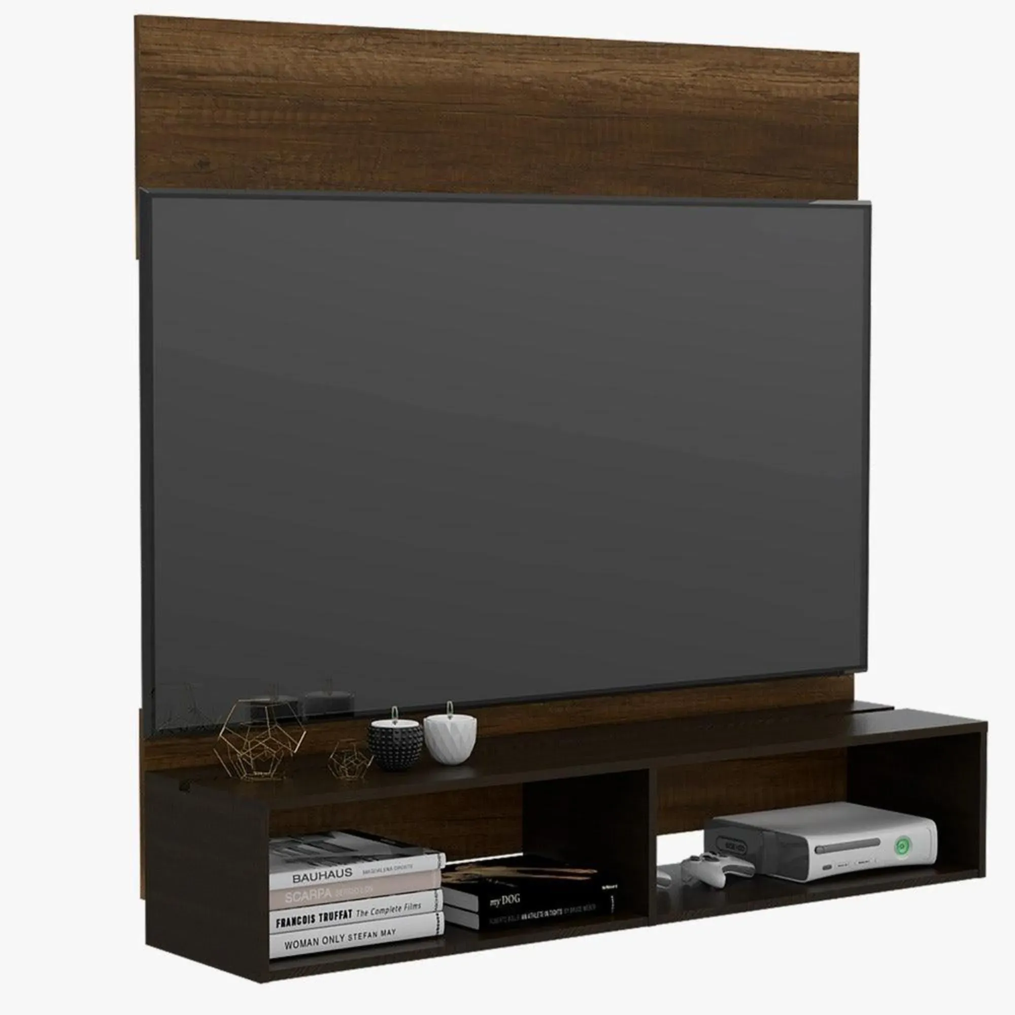 Mesa Para Tv Clasic, Cobre y Wengue, Para Televisor De 60 Pulgadas