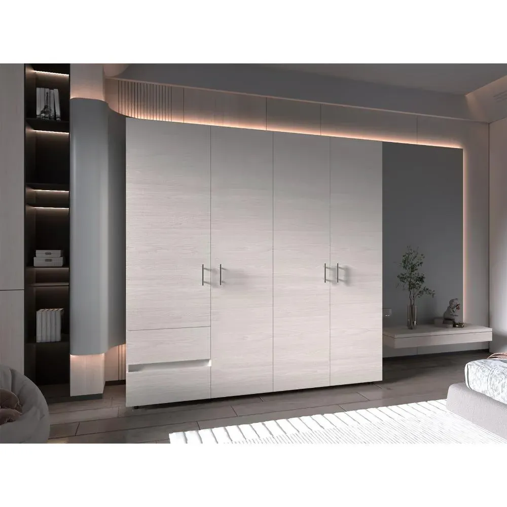 Closet Light 200, Nevado Y Blanco, Con Amplios Espacios De Almacenamiento