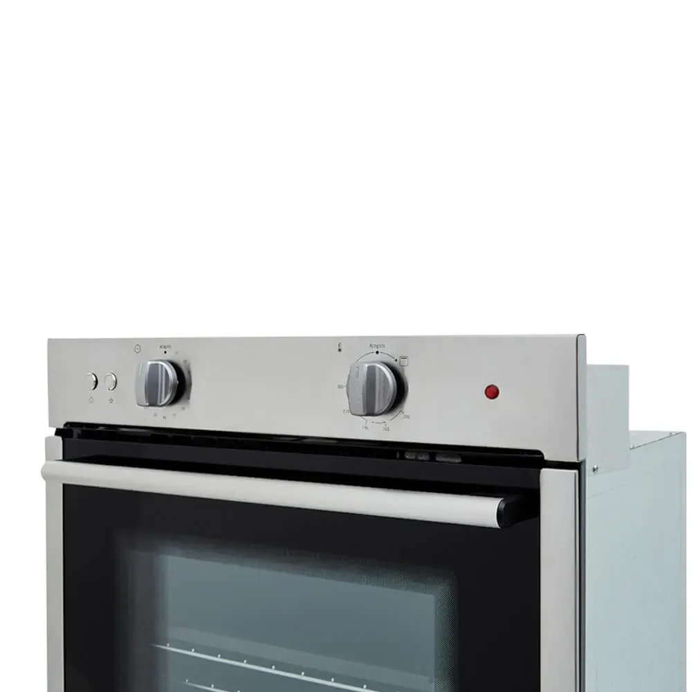 Horno mixto Tandoori 60 cm Inox con vidrio negro gas natural 120V Haceb