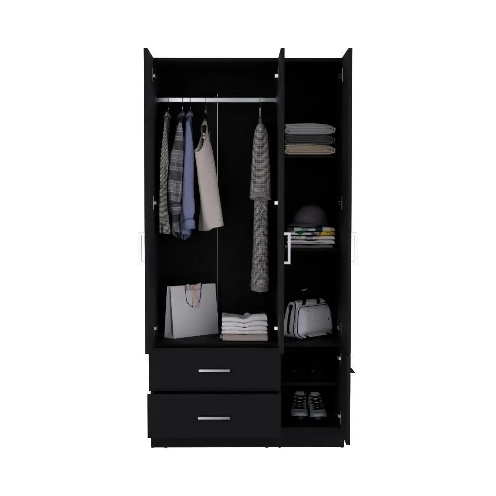 Closet Cebres, Wengue, Con Cuatro Puertas Y Dos Cajones ZF