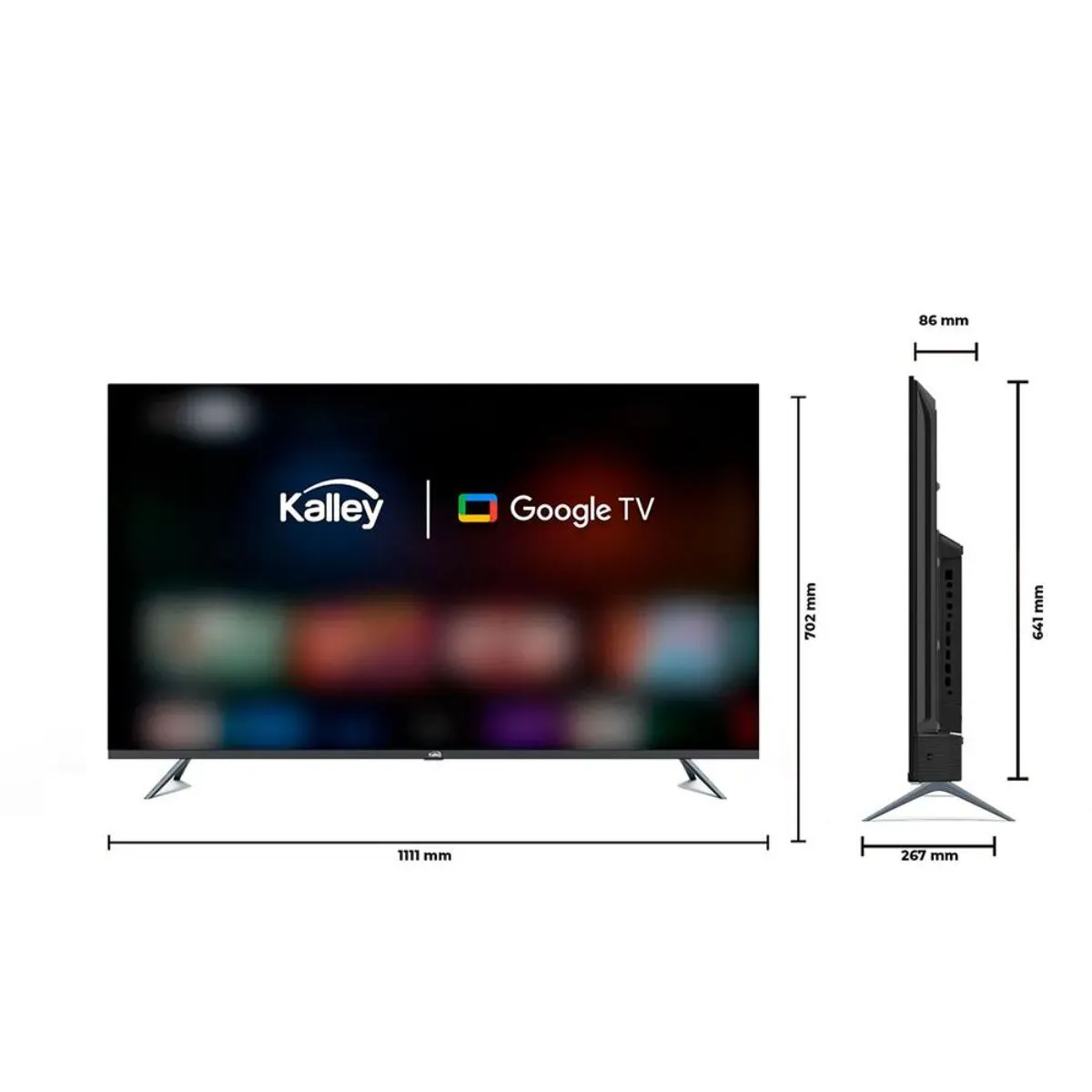 Tv Kalley 50" Con Sistema Google Tv, Pantalla 4K Uhd Con Tecnología Qled