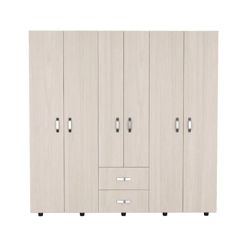 Closet Barin, Nevado Y Blanco, Con Cuatro Puertas Abatibles