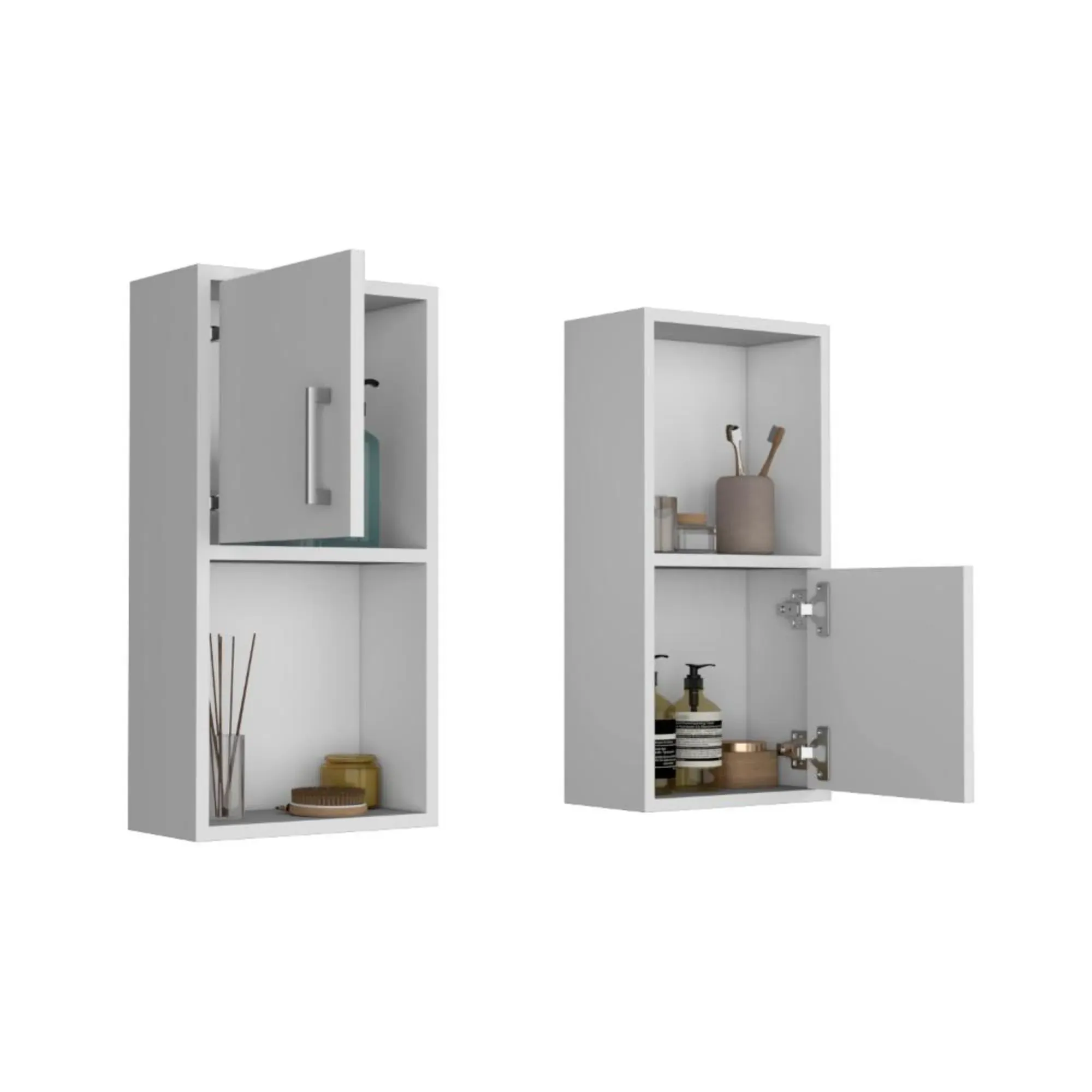 Gabinete De Baño Aqua 4, Blanco, Con Puerta Abatible X2 ZF