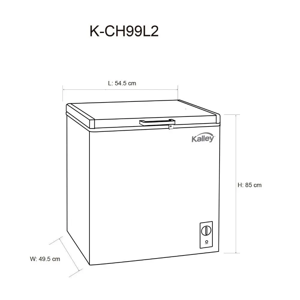 Congelador horizontal Kalley Dual 99 Litros K-CH99L2 Blanco