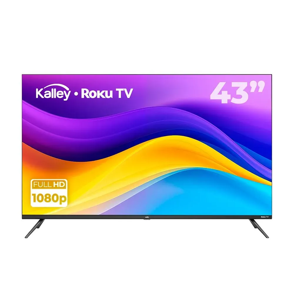 Televisor Kalley 43" Pulgadas, Roku TV - Full HD Color Negro